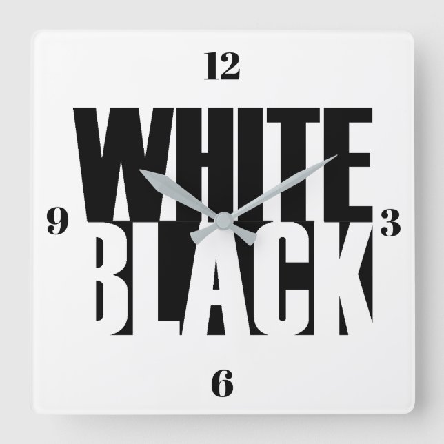 Horloge murale - Noir Blanc (Recto)