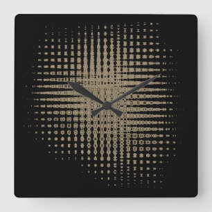 Horloge murale noire abstraite – Design artistique
