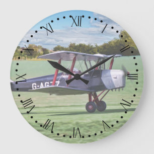 Horloge murale noire d'avion de Bi avec cadran