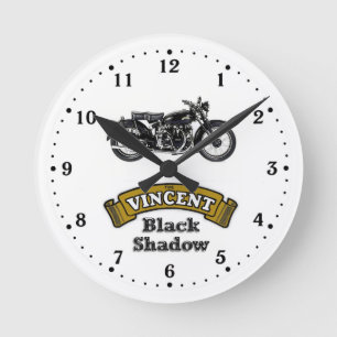 Horloge murale noire d'ombre de Vincent