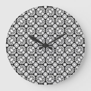 Horloge murale noire et blanche