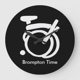 Horloge murale noire et blanche de Brompton