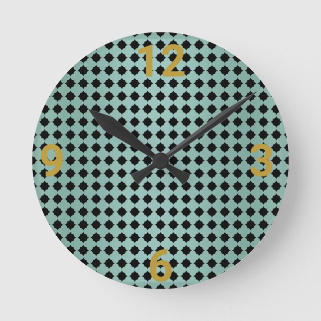 Horloge murale noire verte (Recto)