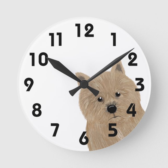 Horloge murale Norwich Terrier (Recto)