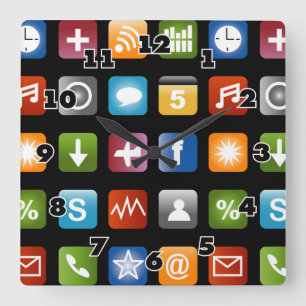 Horloge murale novatrice   Icône graphique de l'ap