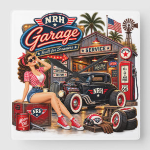 Horloge murale NRH Garage construit pour les rêveu