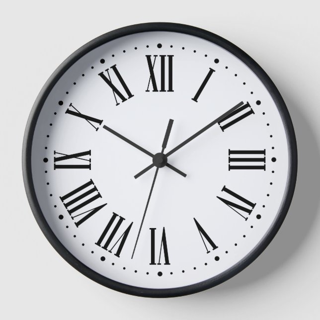 Horloge murale numérique romaine intemporelle ⏳ Él (Recto)