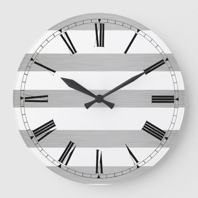 Horloge murale - Numéros romains de métal moderne  (Recto)
