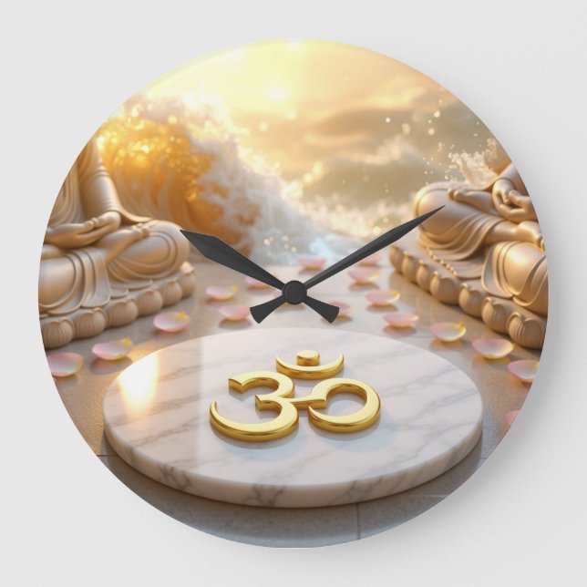 Horloge murale OM - AUM - ZEN BOUDDHISME (Recto)