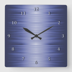 Horloge murale ombragée de carré de bleu marine 