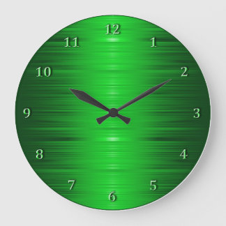 Horloge murale ombragée de vert vert