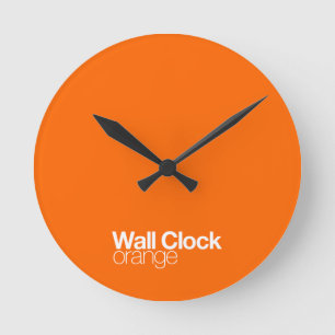 Horloge murale orange
