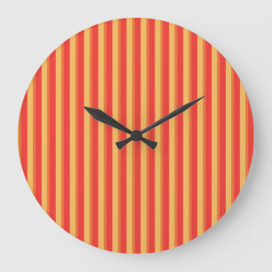 Horloge murale : Orange, Rouge et Jaune