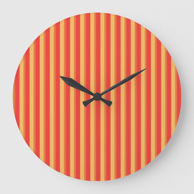 Horloge murale : Orange, Rouge et Jaune (Recto)