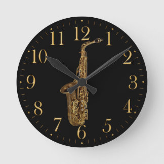 Horloge murale orientée de musique de saxophone