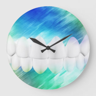 Horloge murale orthodontiste des dents blanches