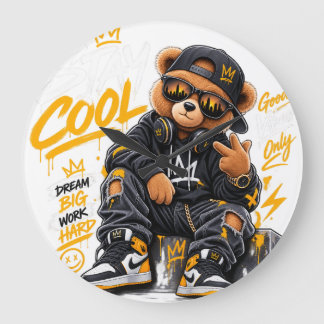Horloge murale ours en peluche Cool