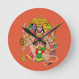 Horloge murale Panchmukhi Hanuman 