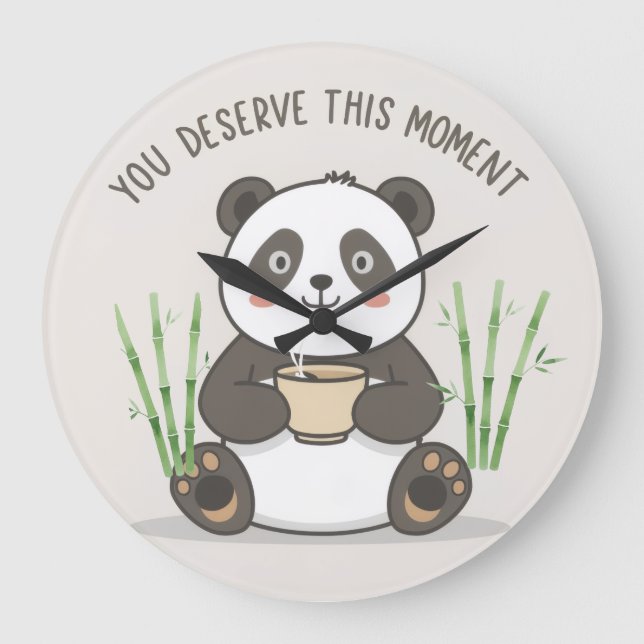 Horloge murale Panda Mignon | Panda Mignon Motivan (Recto)