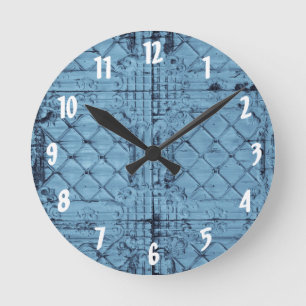 Horloge murale Panneau rustique Tin Plafond Pays O