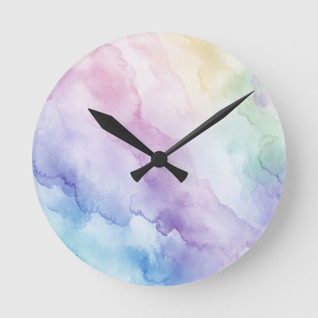 Horloge murale Pastel Rainbow (Recto)