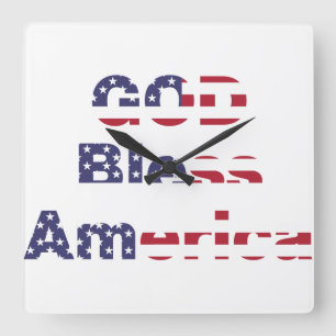 Horloge murale Patriotique Héritage - Fière Dieu b