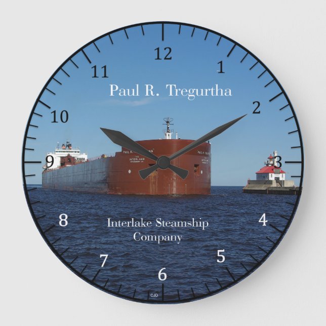 Horloge murale Paul R Tregurtha 10,75" (Recto)