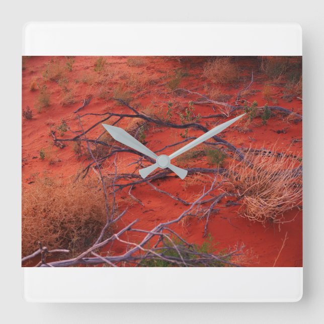 Horloge murale paysage australien Outback, bras gr (Recto)