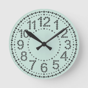 Horloge murale personnalisable empreinte de patte