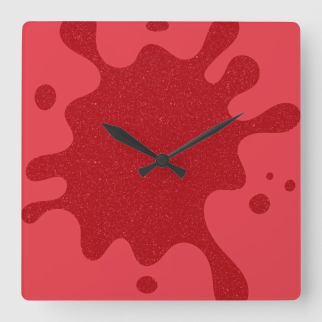 Horloge murale personnalisée à éclaboussure d'encr (Recto)
