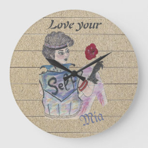 🕰️ horloge murale personnalisée "Aimez votre moi"