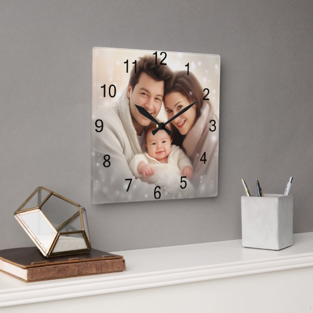 Horloge murale personnalisée (Ajouter votre propre (Bureau)