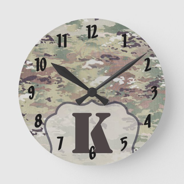 Horloge murale personnalisée Armée OCP Camo Unifor (Recto)