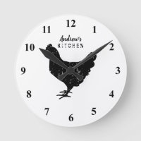 Horloge murale personnalisée avec logo de poulet r