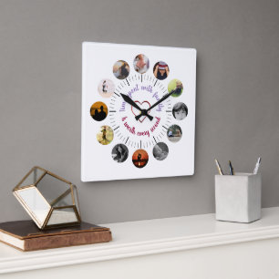 Horloge murale personnalisée avec photo de famille