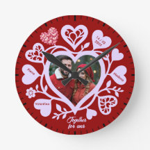 Horloge murale personnalisée avec photo en forme d