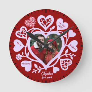 Horloge murale personnalisée avec photo en forme d