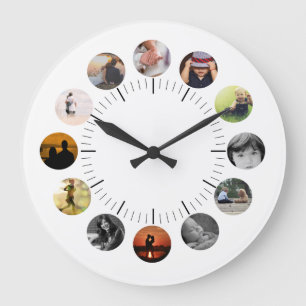 Horloge murale personnalisée avec photos