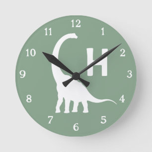 Horloge murale personnalisée Brontosaurus pour enf