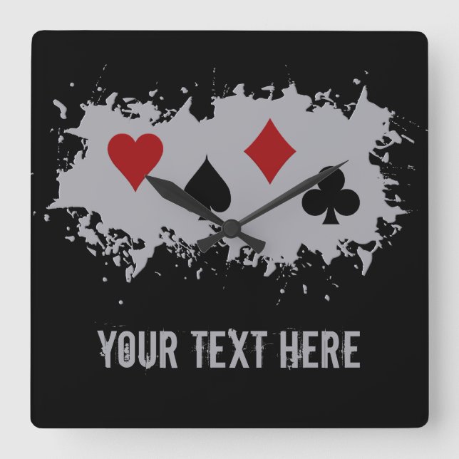 Horloge murale personnalisée Card Splash (Recto)