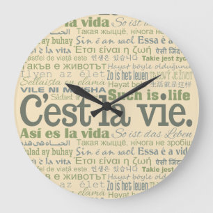 Horloge murale personnalisée C'est La Vie
