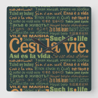 Horloge murale personnalisée C'est La Vie