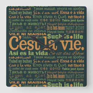 Horloge murale personnalisée C'est La Vie