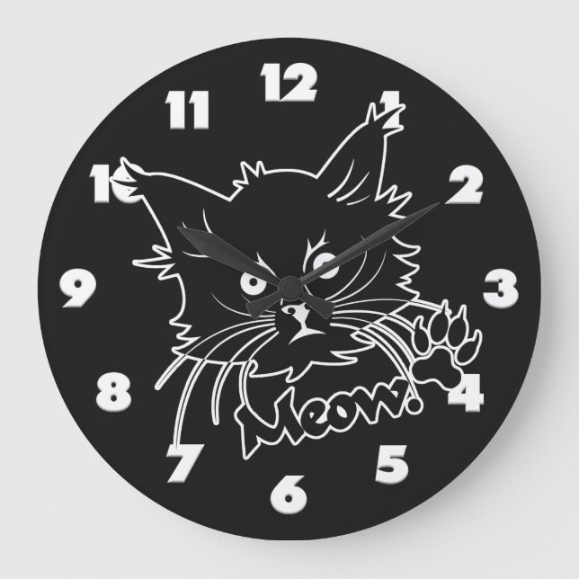 Horloge murale personnalisée de Black Cat (Recto)