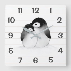 Horloge murale personnalisée de décor de pingoui