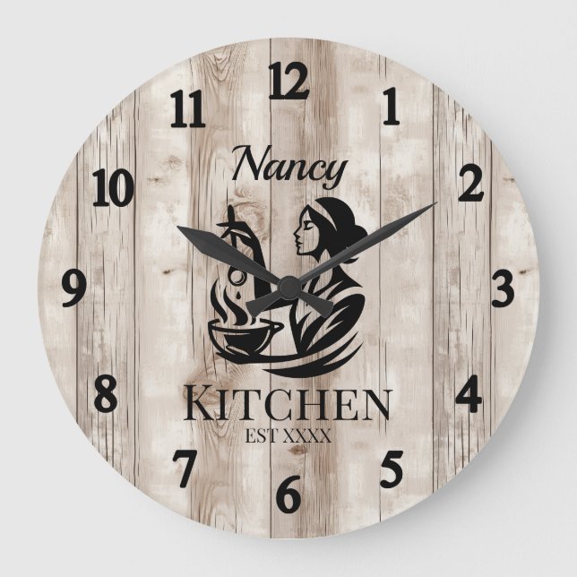 Horloge murale personnalisée de la cuisine avec co (Recto)