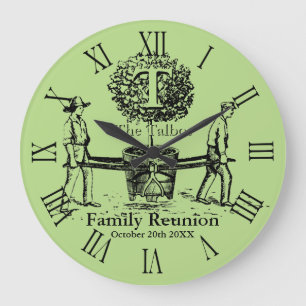 Horloge murale personnalisée de la réunion familia