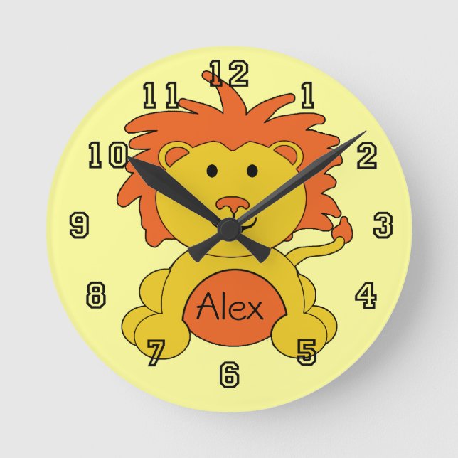 Horloge murale personnalisée de "petit lion" (Recto)