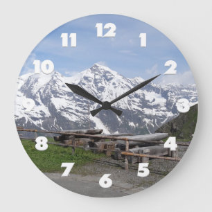 Horloge murale personnalisée des Alpes autrichienn