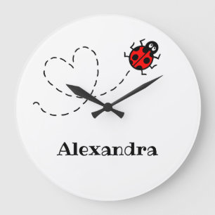 Horloge murale personnalisée du Motif Ladybird